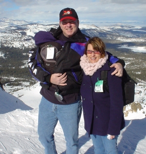 The family on top of Mammoth Mountain