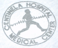 The logo of Centinela Hospital in Inglewood where I was born.